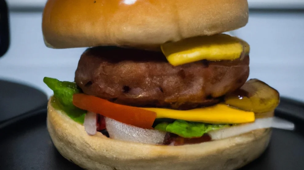 Hamburger in friggitrice ad aria Cosori